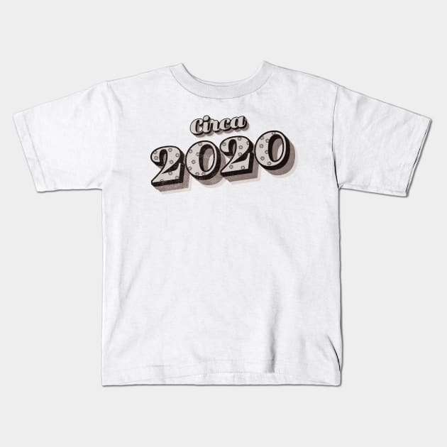 2020 Birthday Year B&W Kids T-Shirt by Vin Zzep